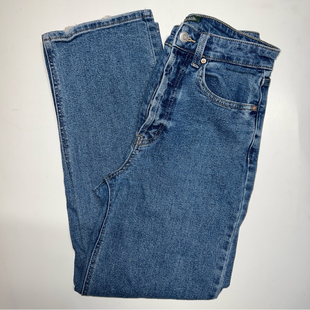High Rise Straight Denim Jeans